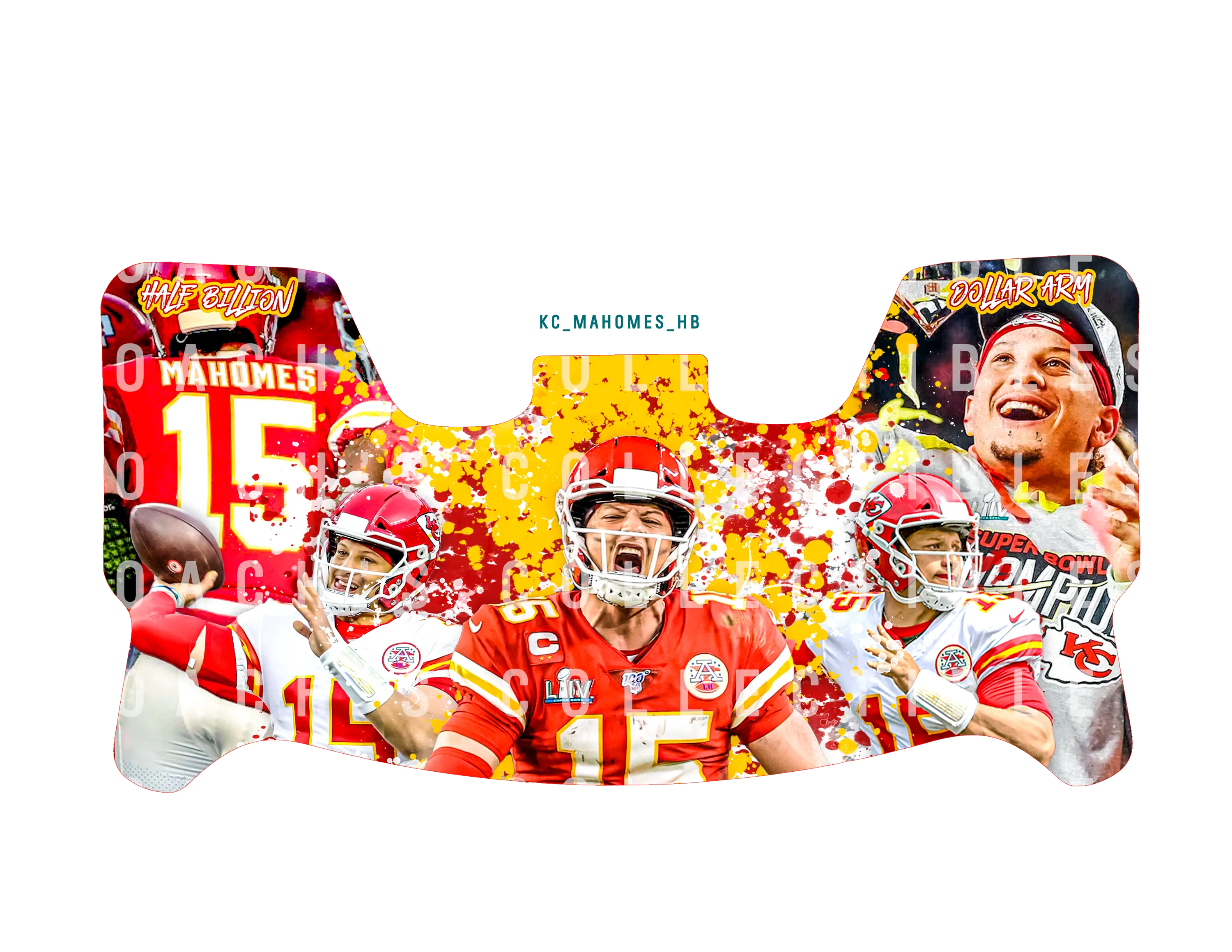 Patrick Mahomes Custom Visor for Any Full Size Riddell Helmet-3 Styles (Universal Fit)