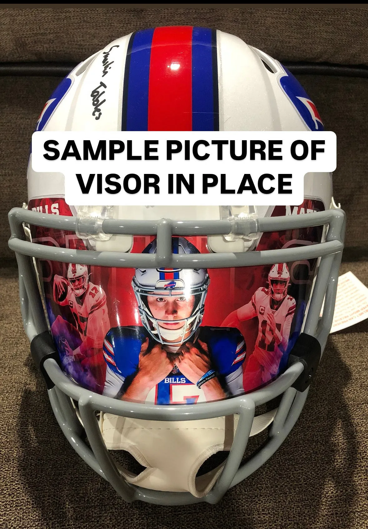 Patrick Mahomes Custom Visor for Any Full Size Riddell Helmet-3 Styles (Universal Fit)