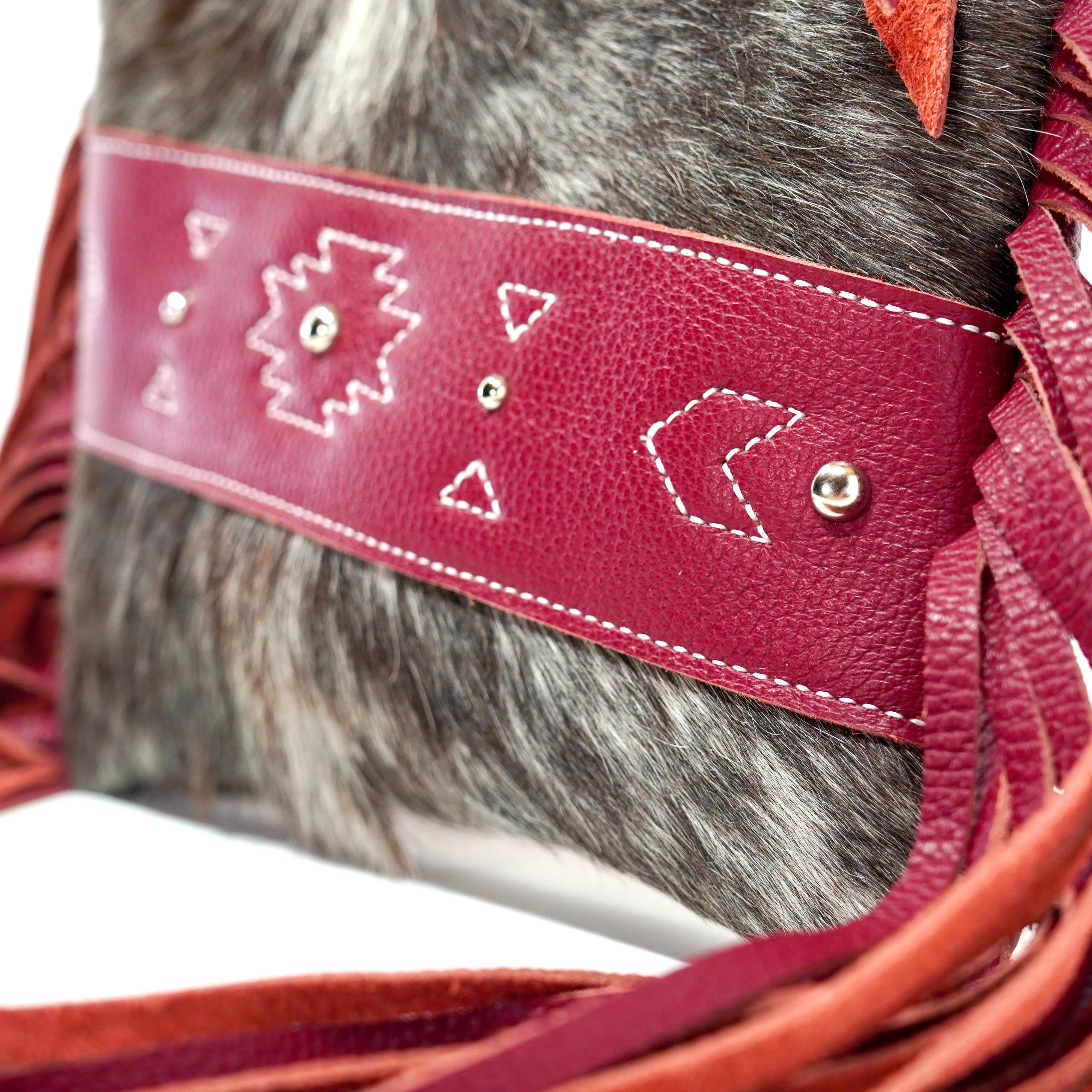 Patsy - Longhorn w/ Red Pebble Leather