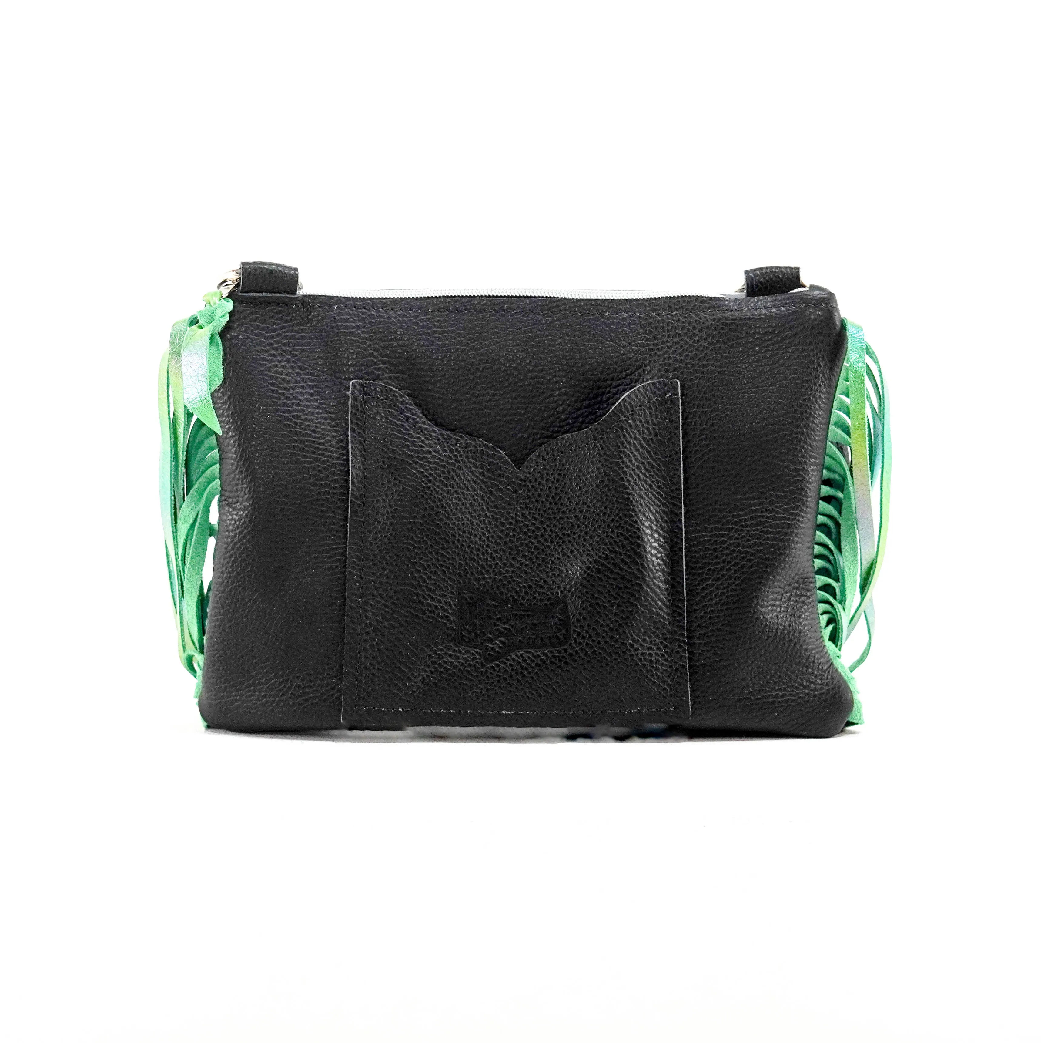 Patsy - Salt & Pepper w/ Zebra Leather