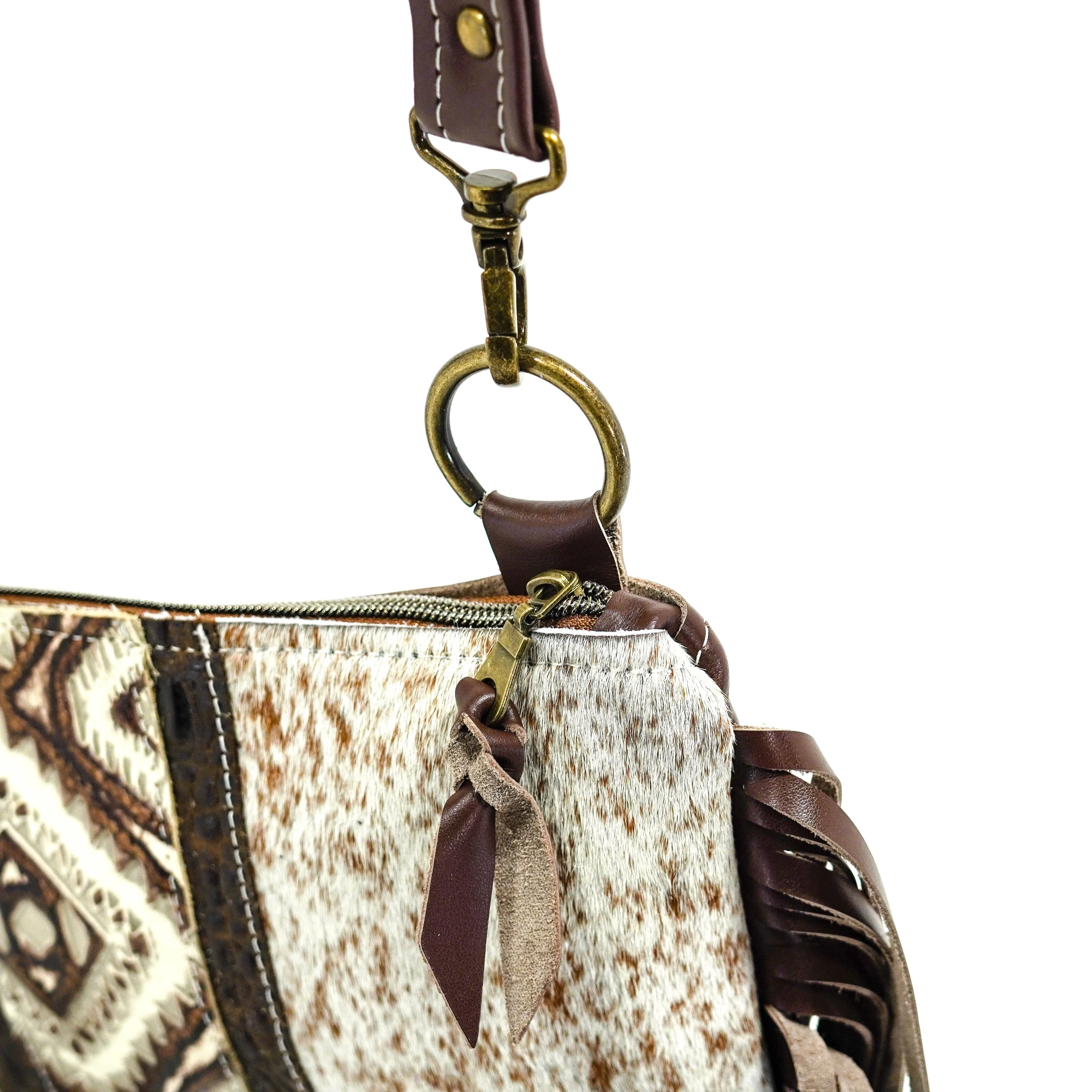 Patsy - Speckled Longhorn w/ Ivory & Bronze Aztec