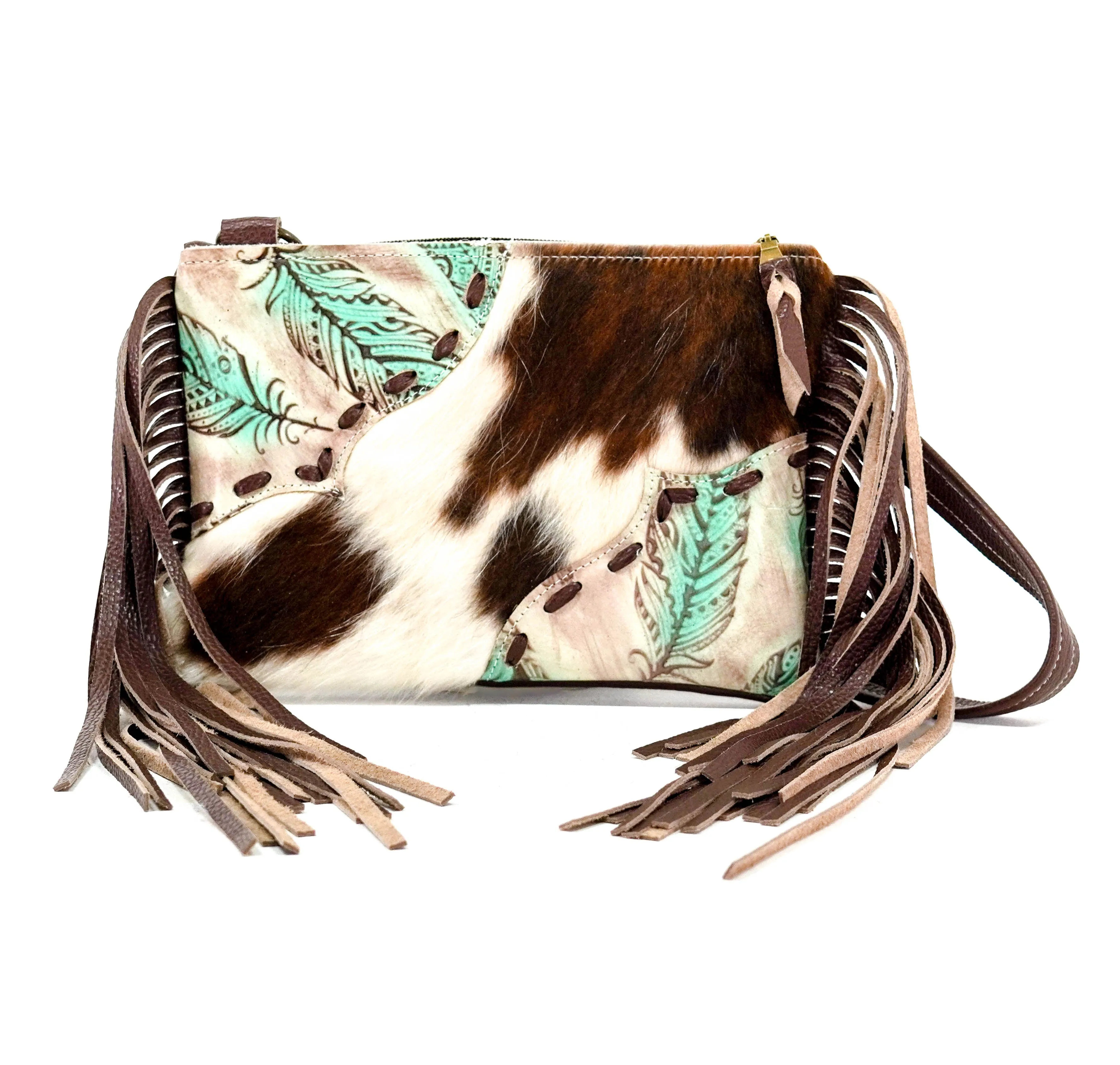 Patsy - Tricolor w/ Turquoise Feathers
