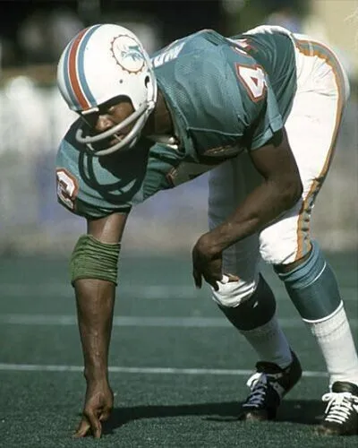 Paul Warfield Signed Miami Dolphin Throwback Mini Helmet Ins. "HOF 83" (JSA COA)
