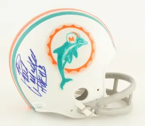 Paul Warfield Signed Miami Dolphin Throwback Mini Helmet Ins. "HOF 83" (JSA COA)