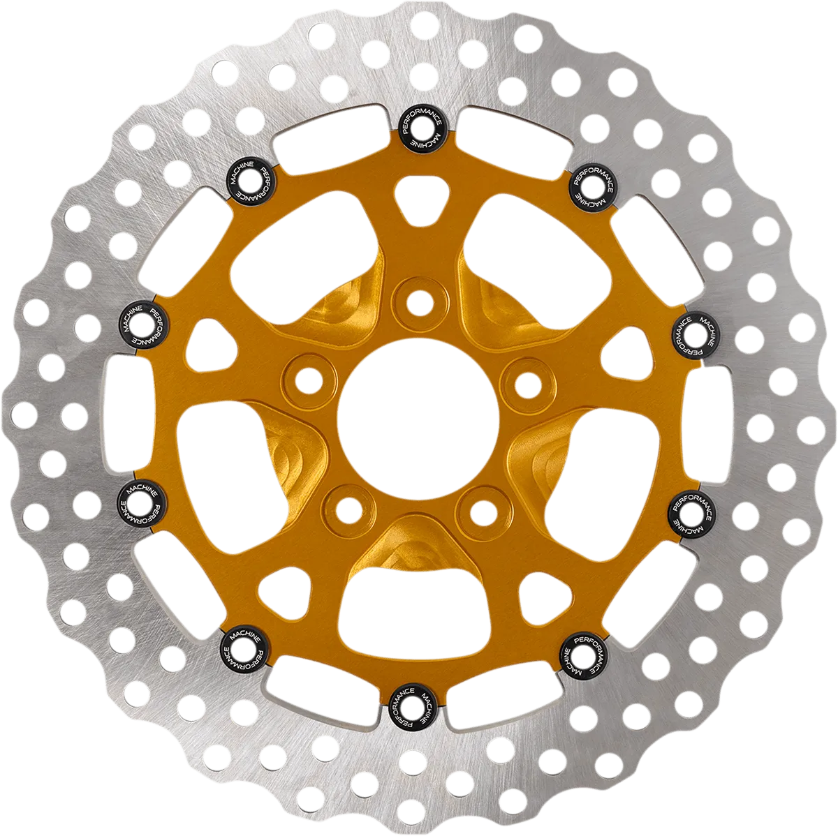 Performance Machine 0133-1807S-G Dominator 11.8in. Two-Piece Brake Rotors - Gold Ops