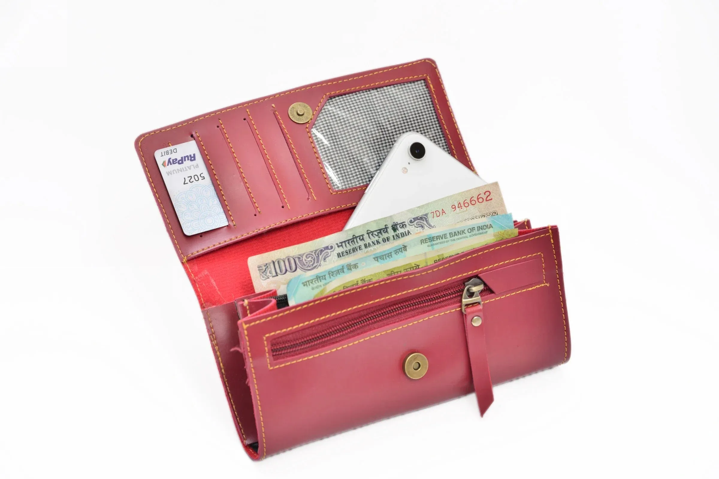 Personalized Premium Lady Wallet - Wine