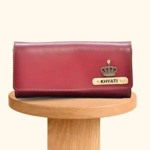 Personalized Premium Lady Wallet - Wine