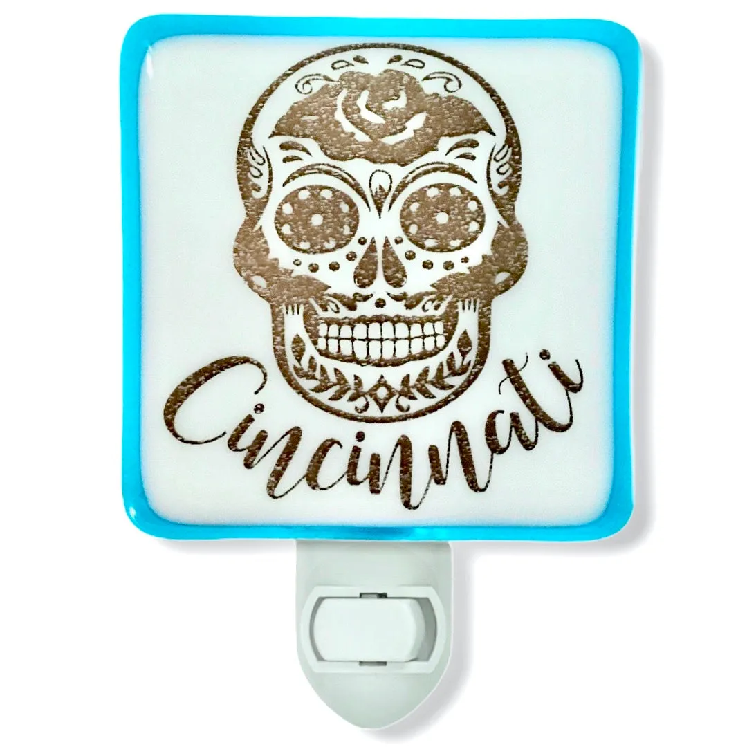 PERSONALIZED Sugar Skull with Your Name or City Night Light