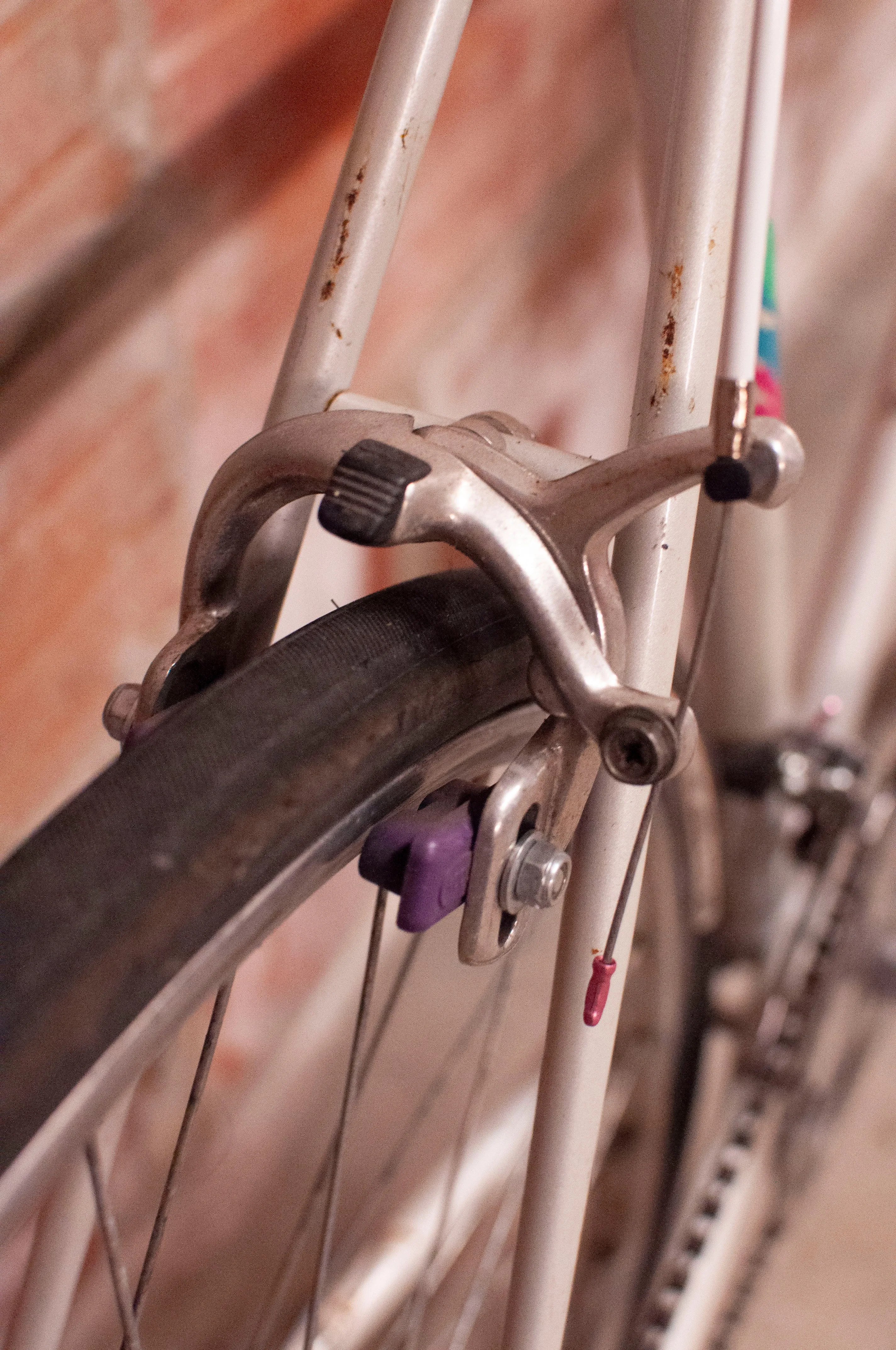 Peugeot Lautauret Vintage Road Bike, White & Purple, 53cm/Large