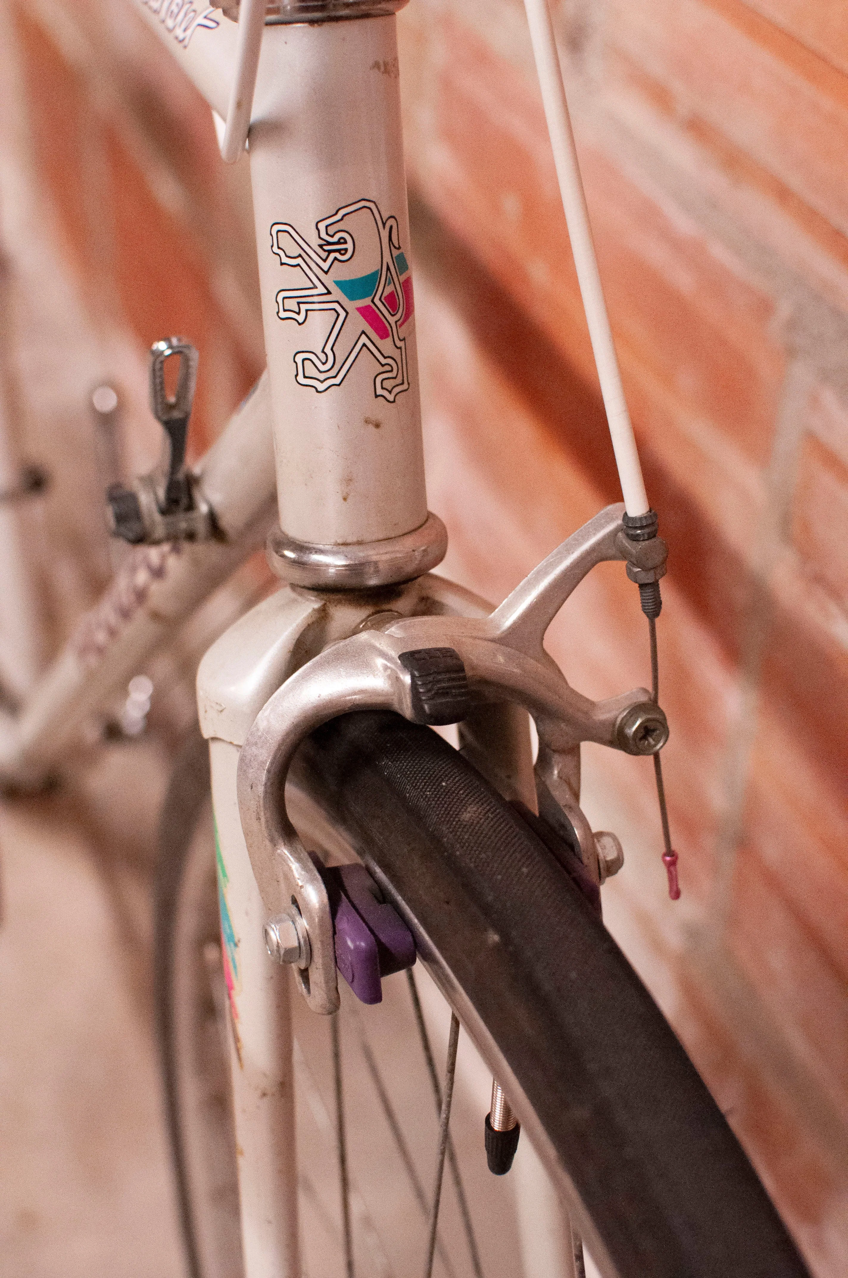 Peugeot Lautauret Vintage Road Bike, White & Purple, 53cm/Large