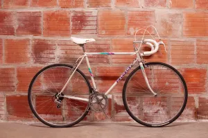 Peugeot Lautauret Vintage Road Bike, White & Purple, 53cm/Large