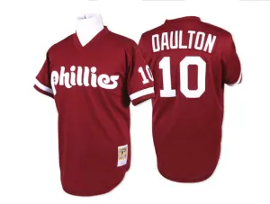 Philadelphia Phillies  Darren Daulton #10 1991 Mitchell & Ness Authentic Batting Practice Jersey