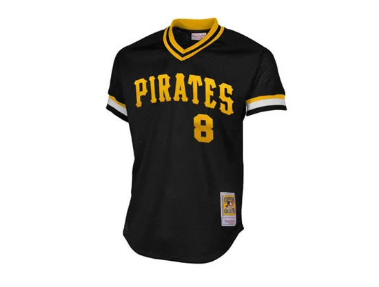 PITTSBURGH PIRATES 1982 Willie Stargell # 8 Authentic Mitchell & Ness Cooperstown Collection Throwback Mesh Batting Practice Jersey