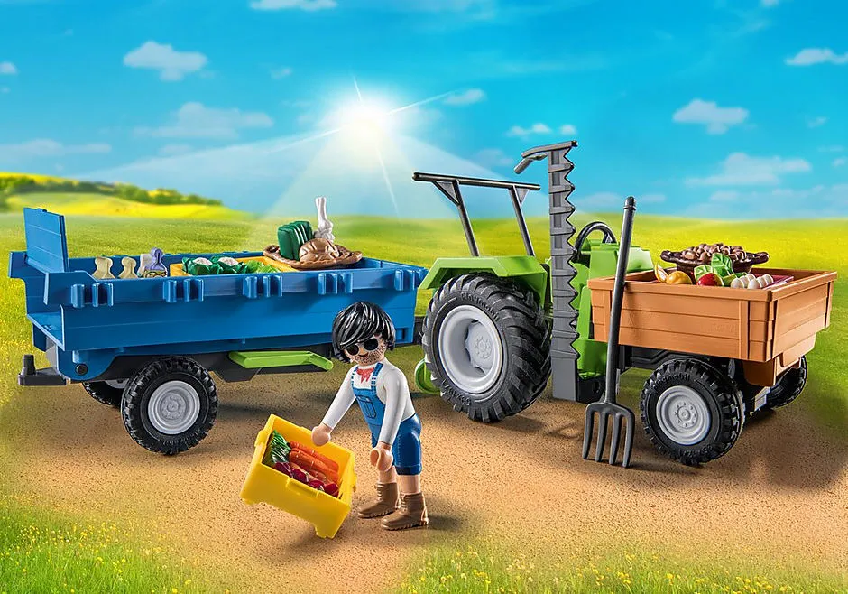 Playmobil 71249 Harvester Tractor with Trailer