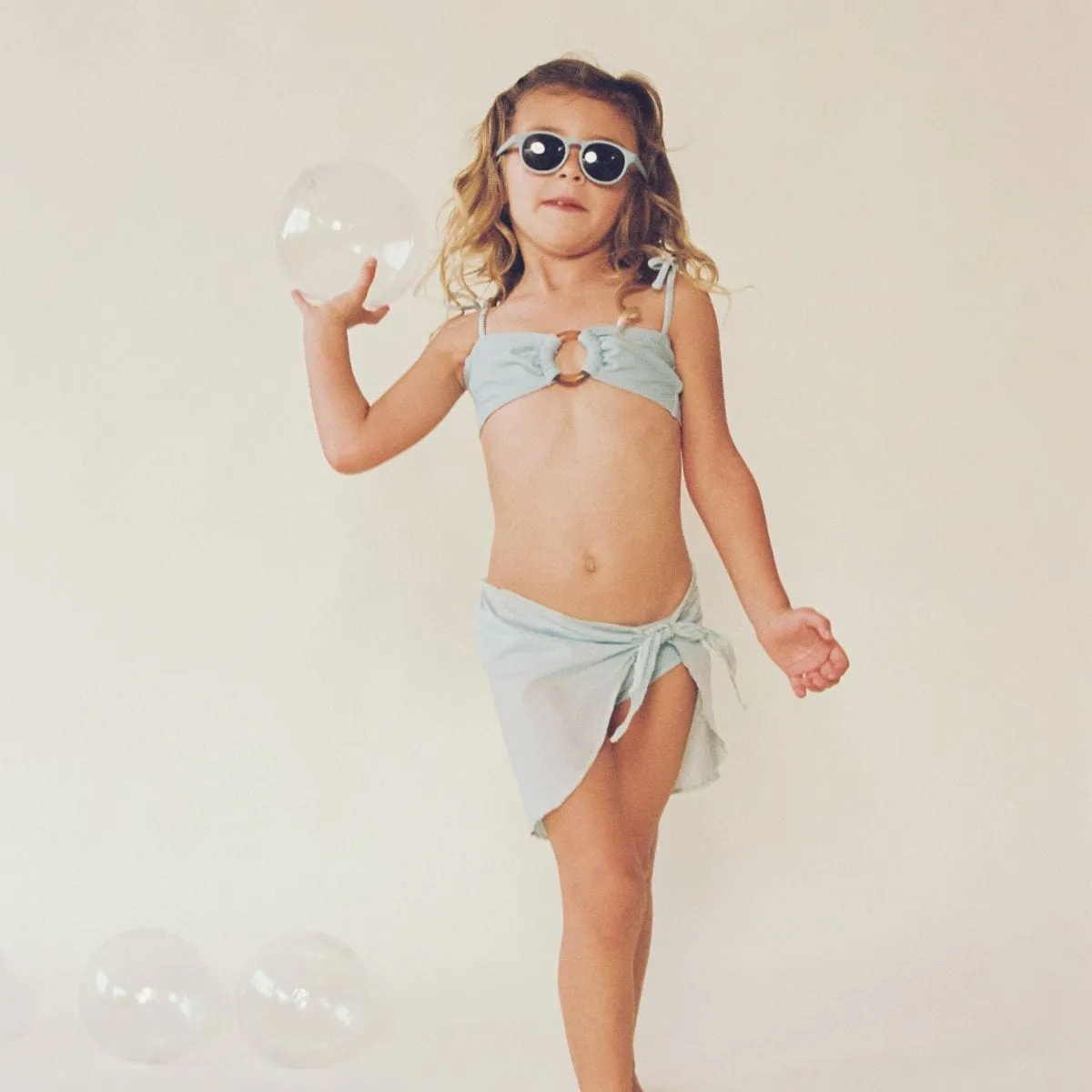 Powder Blue Mini Tori Bandeau x Lulu Bikini Set