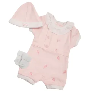 Premature Baby Short Romper, Hat & Socks Set 3-5lb & 5-8lb