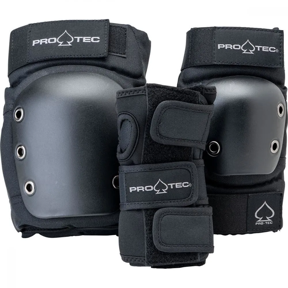 Pro-Tec Pads Street gear Junior 3 Pack Open - Black