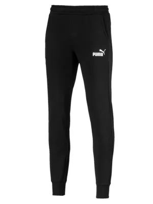 Puma Mens Essentials Fleece Pants - Grey, Black & Peacoat