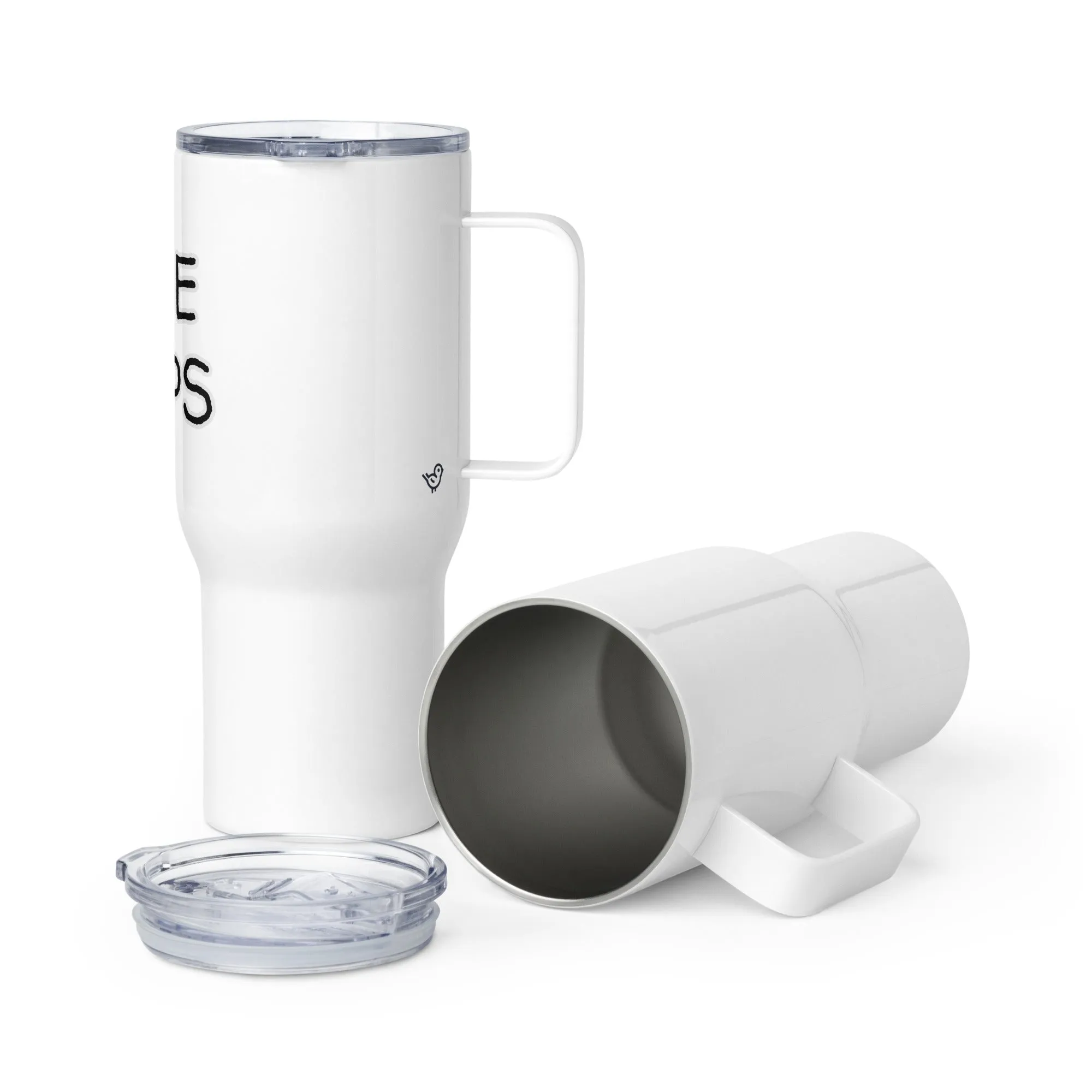 "Wine Helps" Travel mug with Handle