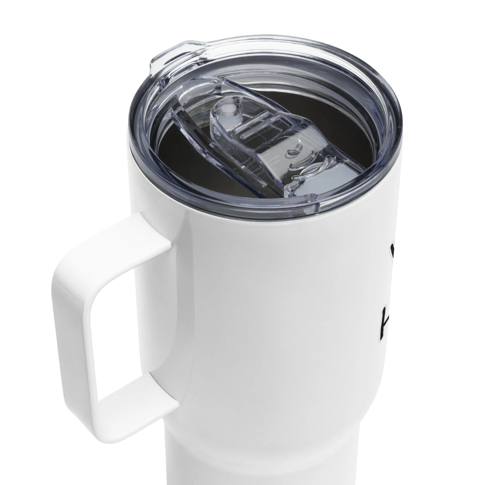 "Wine Helps" Travel mug with Handle