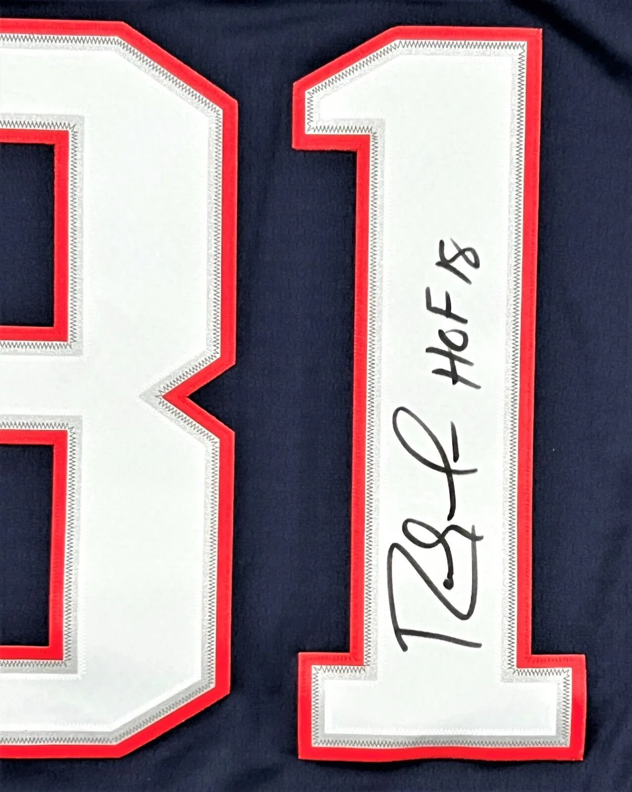 Randy Moss Patriots Signed HOF 18 Mitchell & Ness Legacy Throwback Jersey BAS
