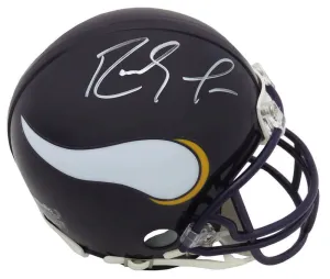 Randy Moss Signed Minnesota Vikings Throwback Riddell Mini Helmet (SCHWARTZ COA)