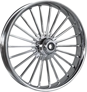 RC Components 21350-9031A126C Ilusion Forged Front Wheel Dual Disc - 21in. x 3.5in. - Chrome
