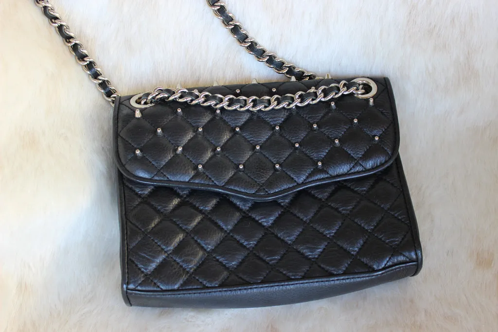 Rebecca Minkoff Mini "Quilted Affair" Purse in Black - One Size