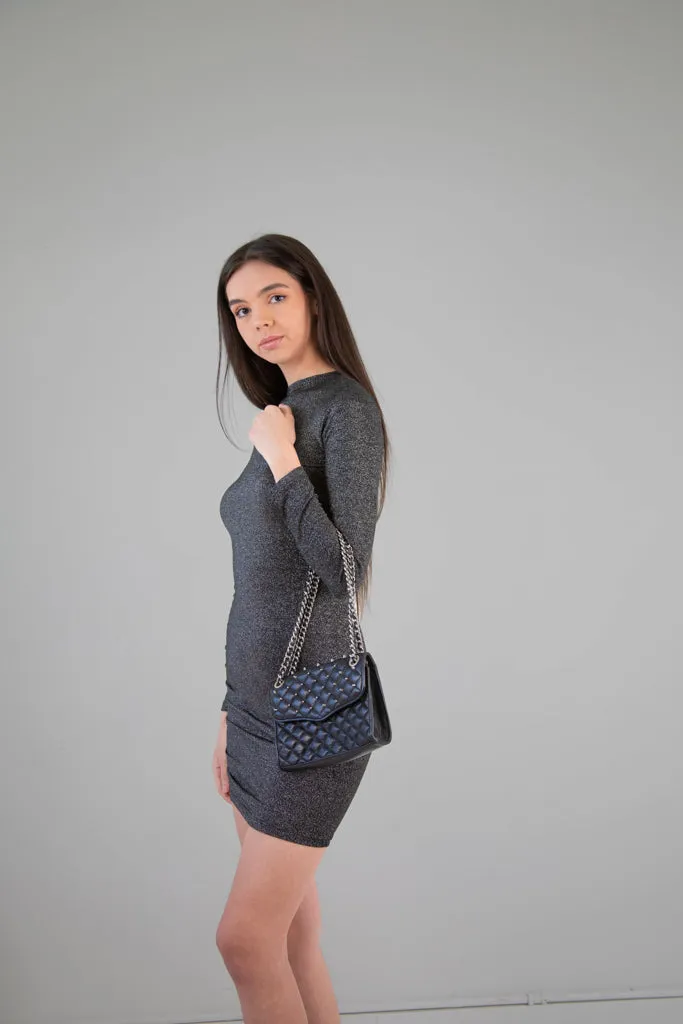 Rebecca Minkoff Mini "Quilted Affair" Purse in Black - One Size