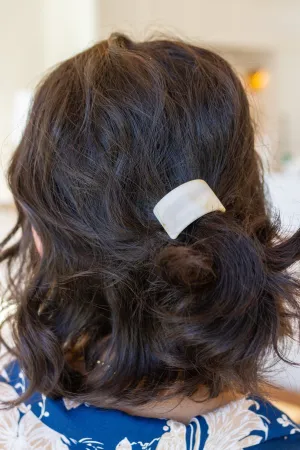 Rectangle Cuff Hair Tie Elastic in Ivory (Ships in 1-2 Weeks)