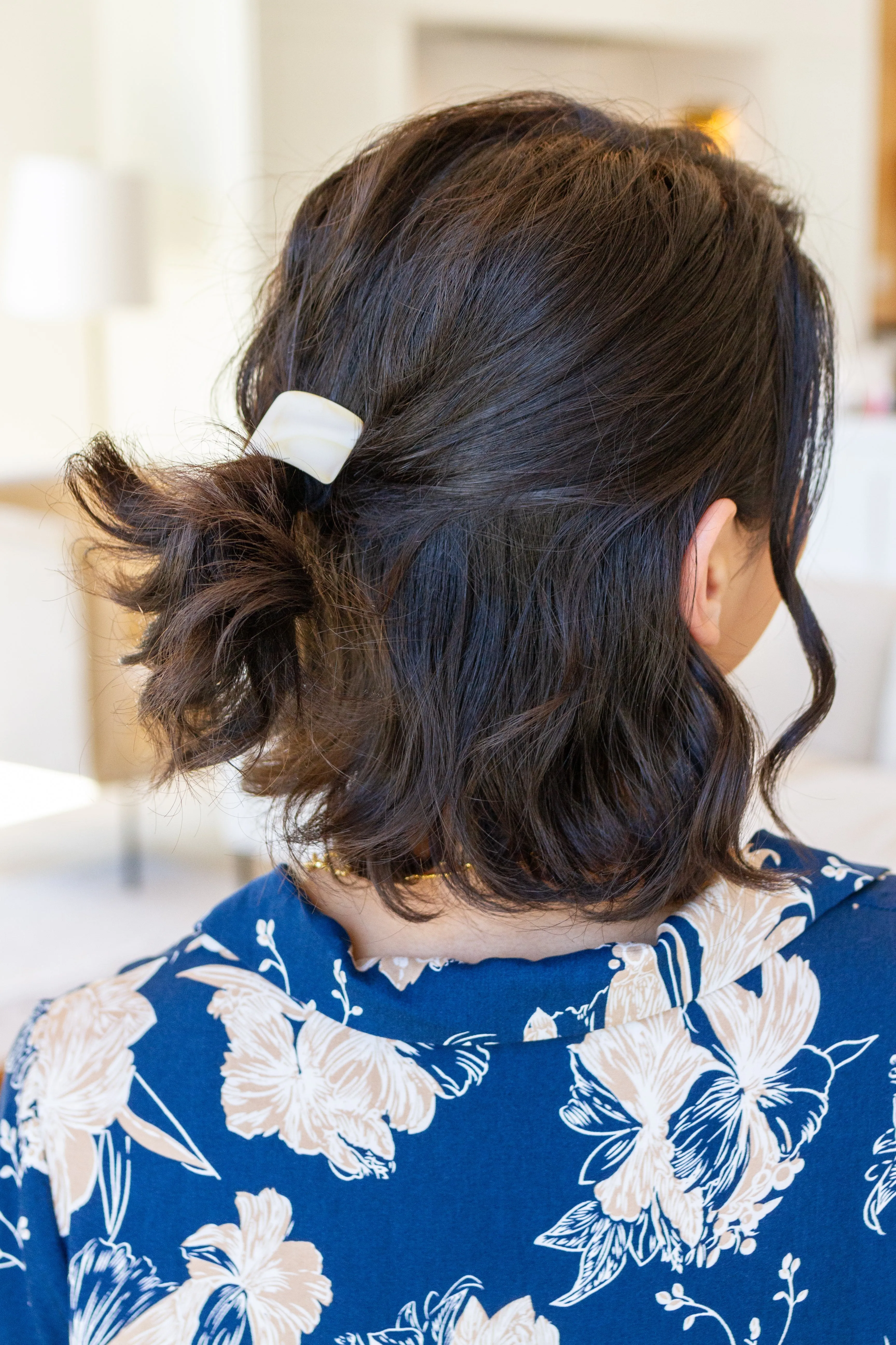 Rectangle Cuff Hair Tie Elastic in Ivory (Ships in 1-2 Weeks)