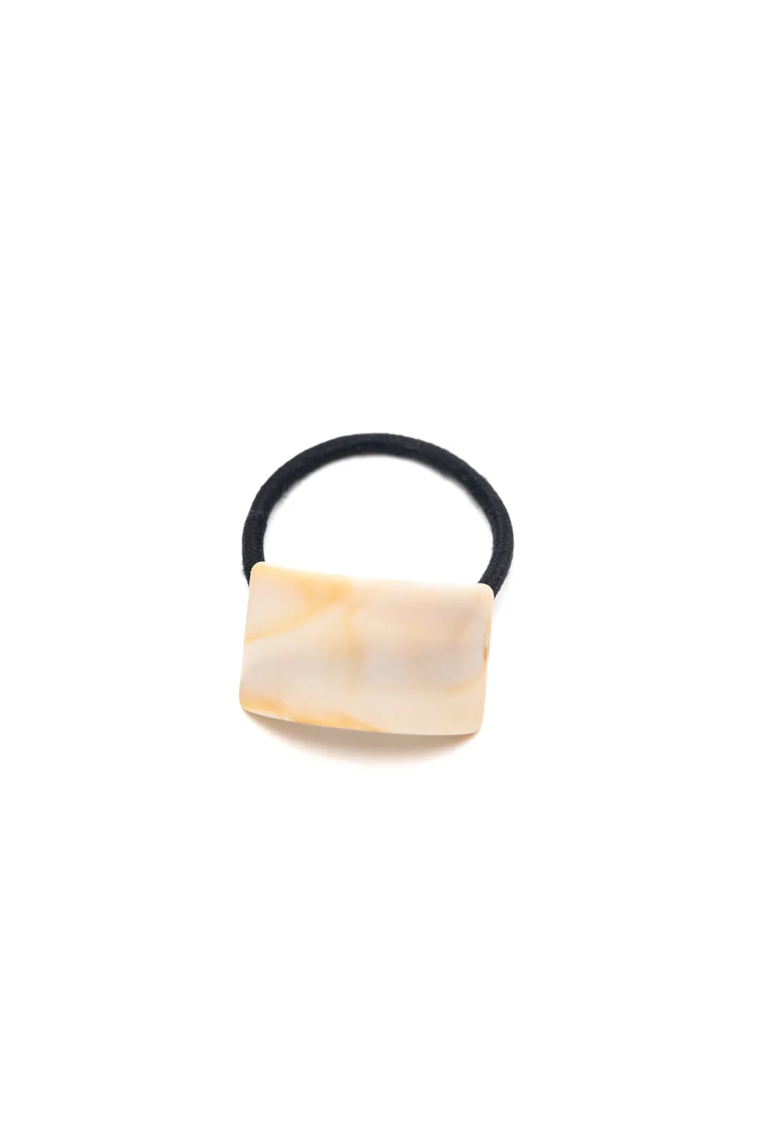 Rectangle Cuff Hair Tie Elastic in Ivory (Ships in 1-2 Weeks)