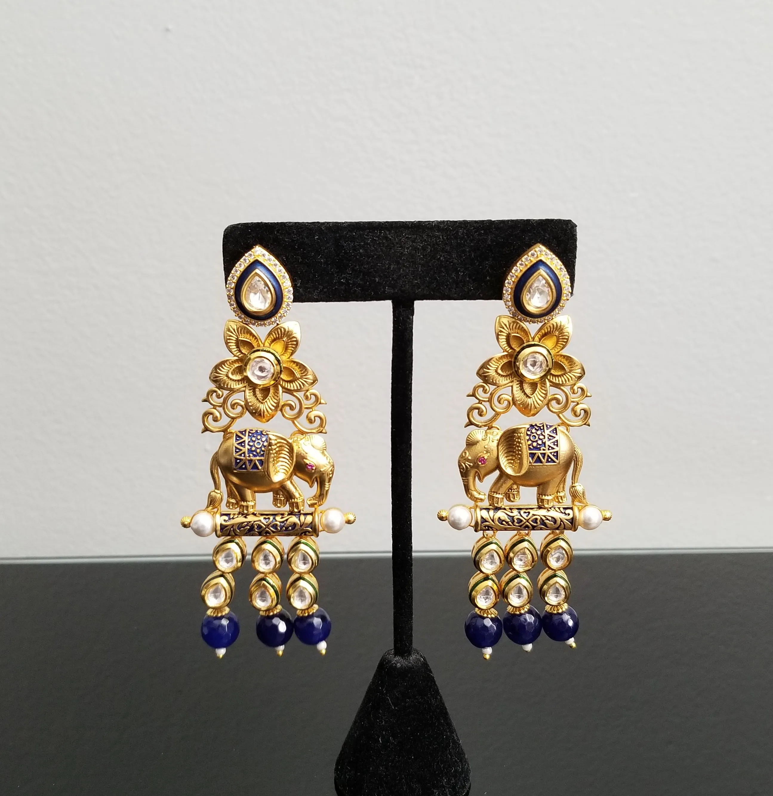 Reserved For Prathyusha Garimidi Designer Classic Earring With Gold Plating 0652