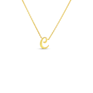Roberto Coin Tiny Treasures Love Letter 18K Gold 'C' Pendant