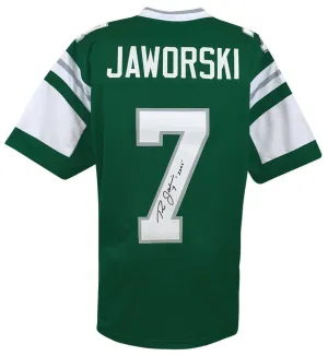 Ron Jaworski Signed Green Throwback Custom Football Jersey w/Jaws (SCHWARTZ COA)