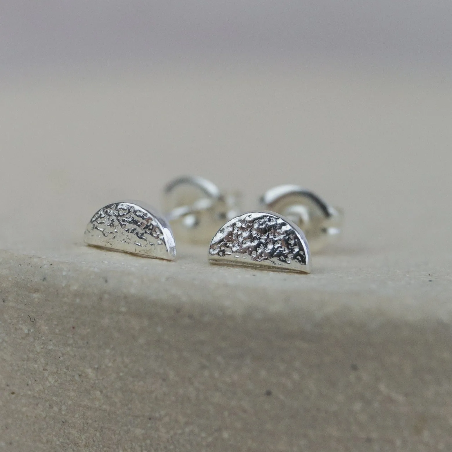 Sale - Sterling Silver Mini Studs Sunrise