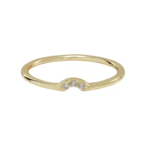 SALE - Tiny Arc CZ Ring