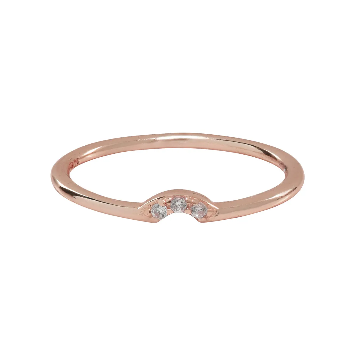 SALE - Tiny Arc CZ Ring
