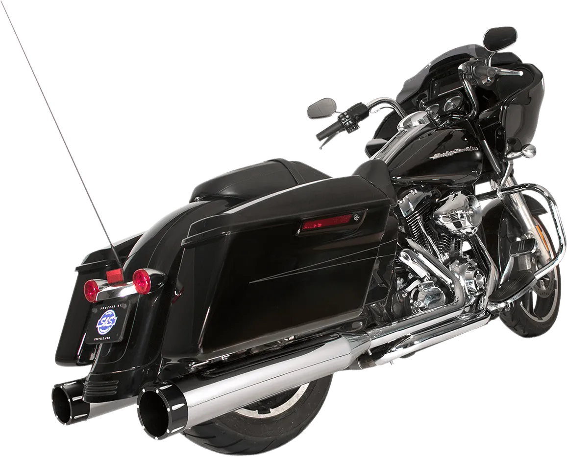 S&S Cycle 550-0678A El Dorado True Dual Exhaust System - Chrome with Tracer End Caps