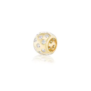 Scattered Diamond Rondelle Bead