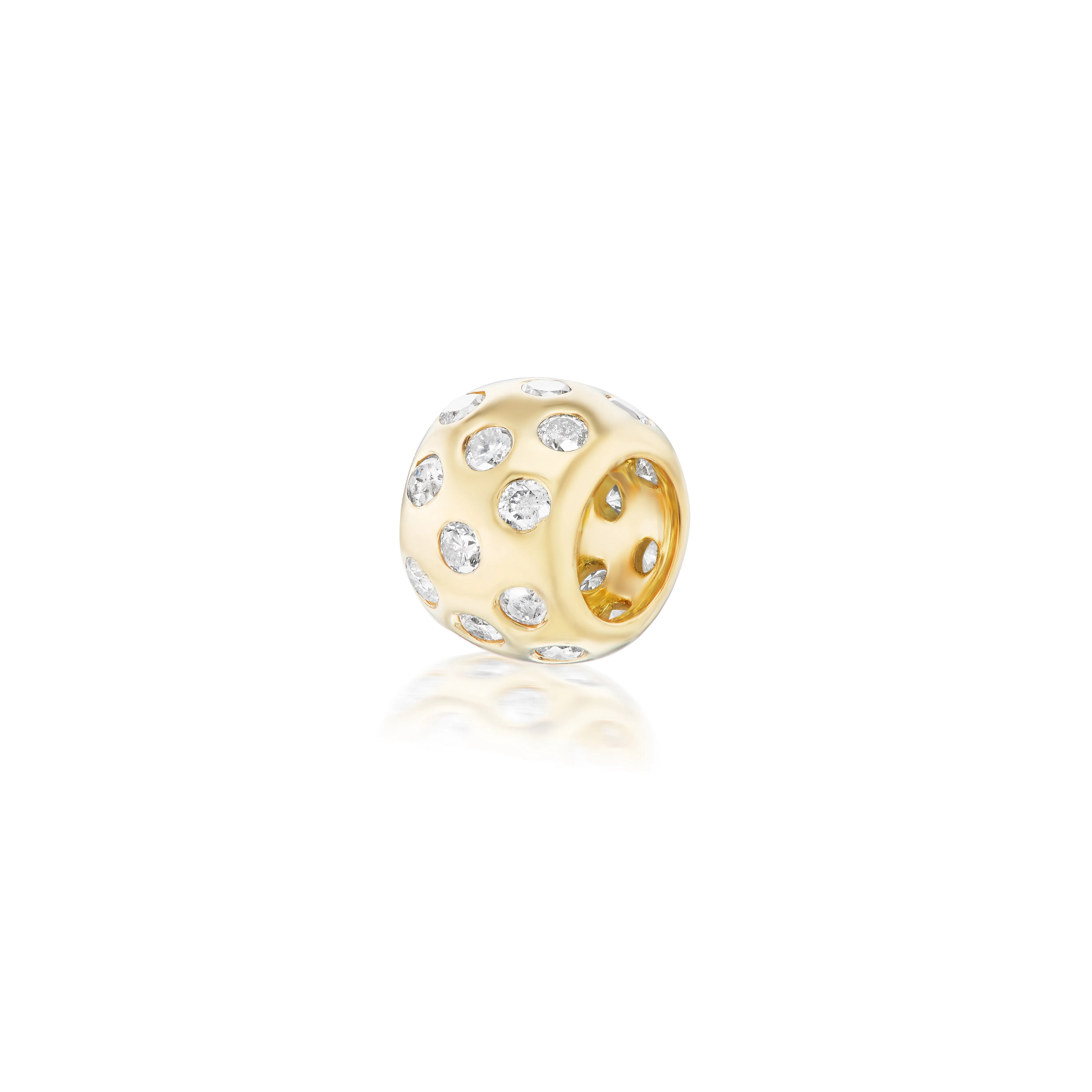 Scattered Diamond Rondelle Bead