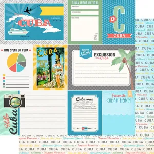 Scrapbook Customs 12x12 Paper - Cuba Travel Journal