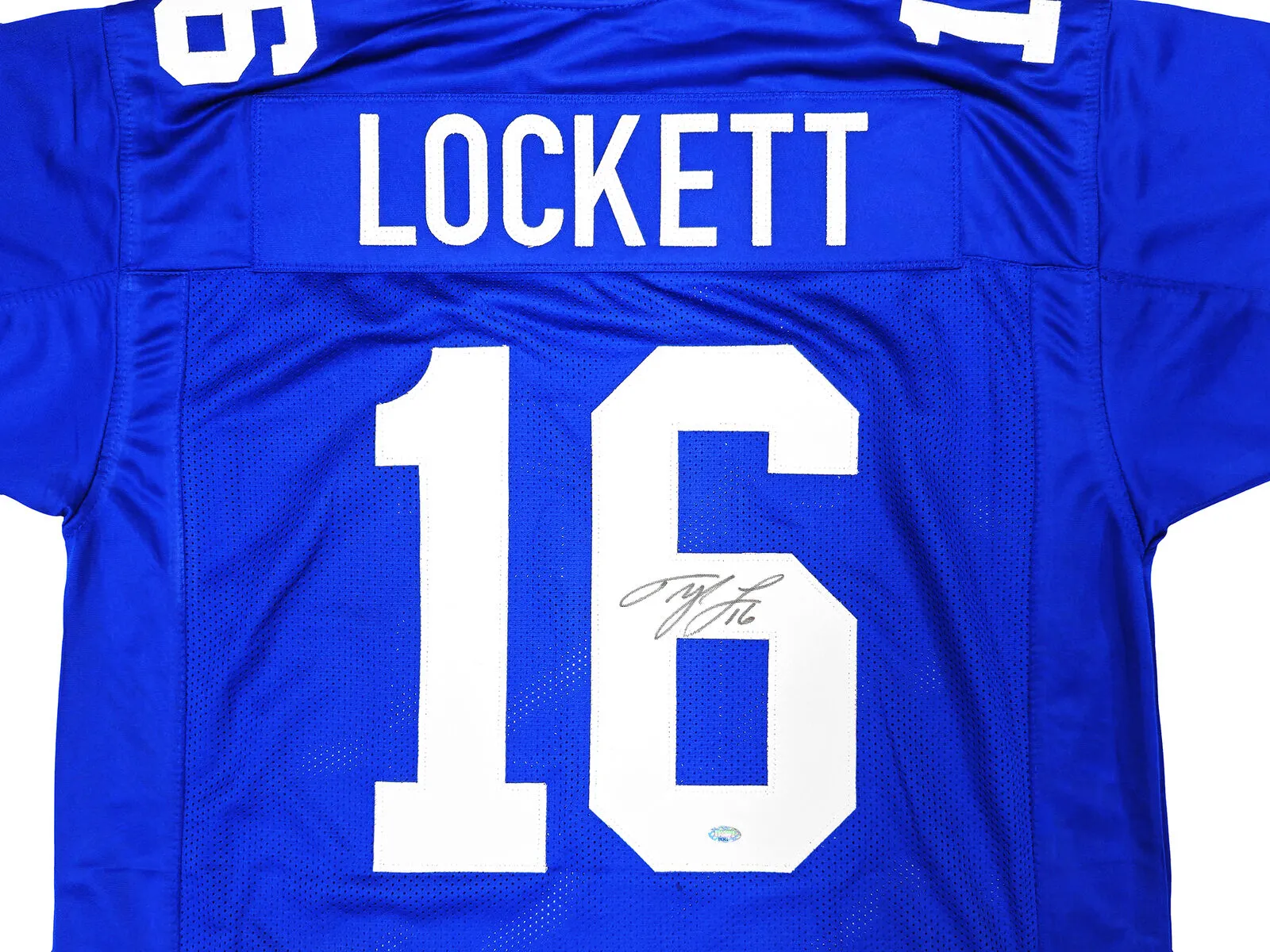 SEATTLE SEAHAWKS TYLER LOCKETT AUTOGRAPHED THROWBACK JERSEY MCS HOLO 222038