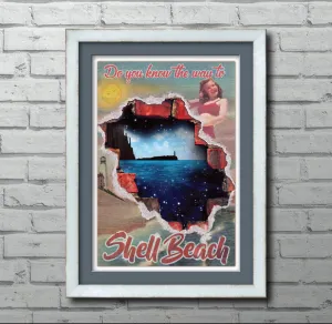 Shell Beach 13"x19" Poster