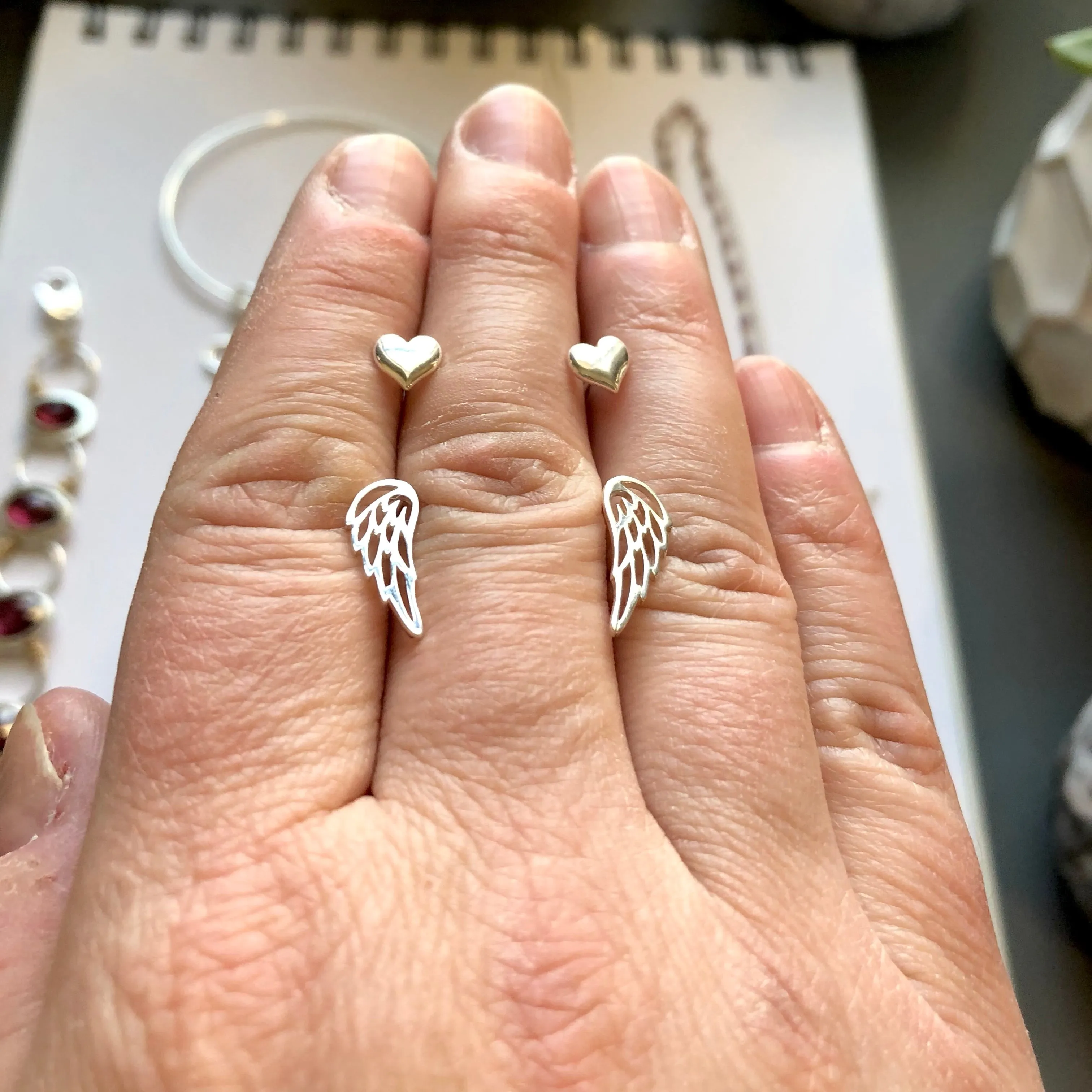 Shenanigans - January - Sterling Silver Heart Studs (Earrings)