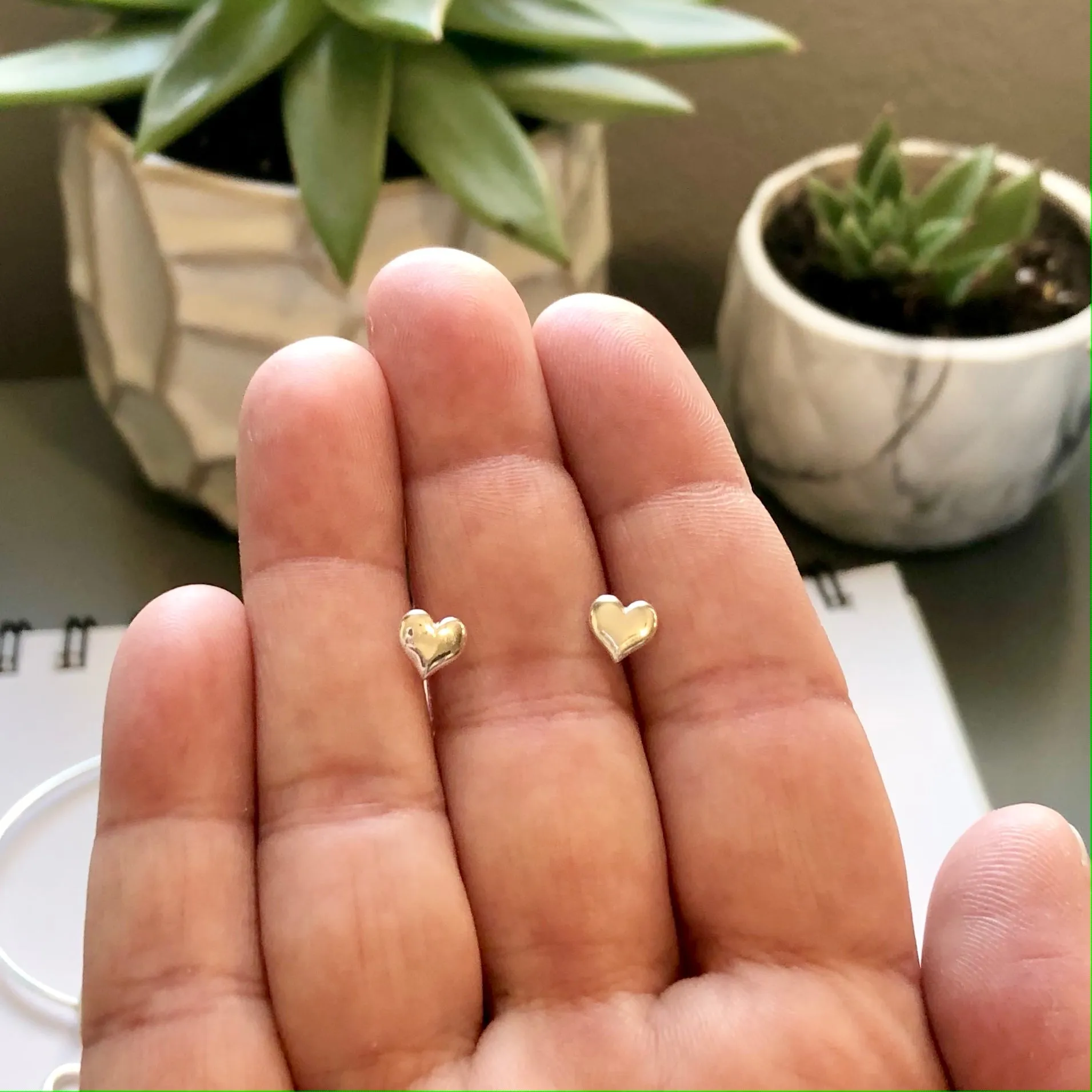 Shenanigans - January - Sterling Silver Heart Studs (Earrings)