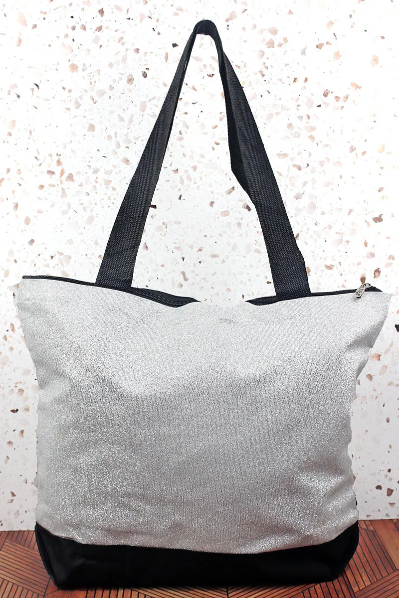 Silver Glitz & Glam Tote Bag