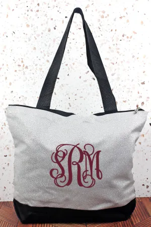Silver Glitz & Glam Tote Bag