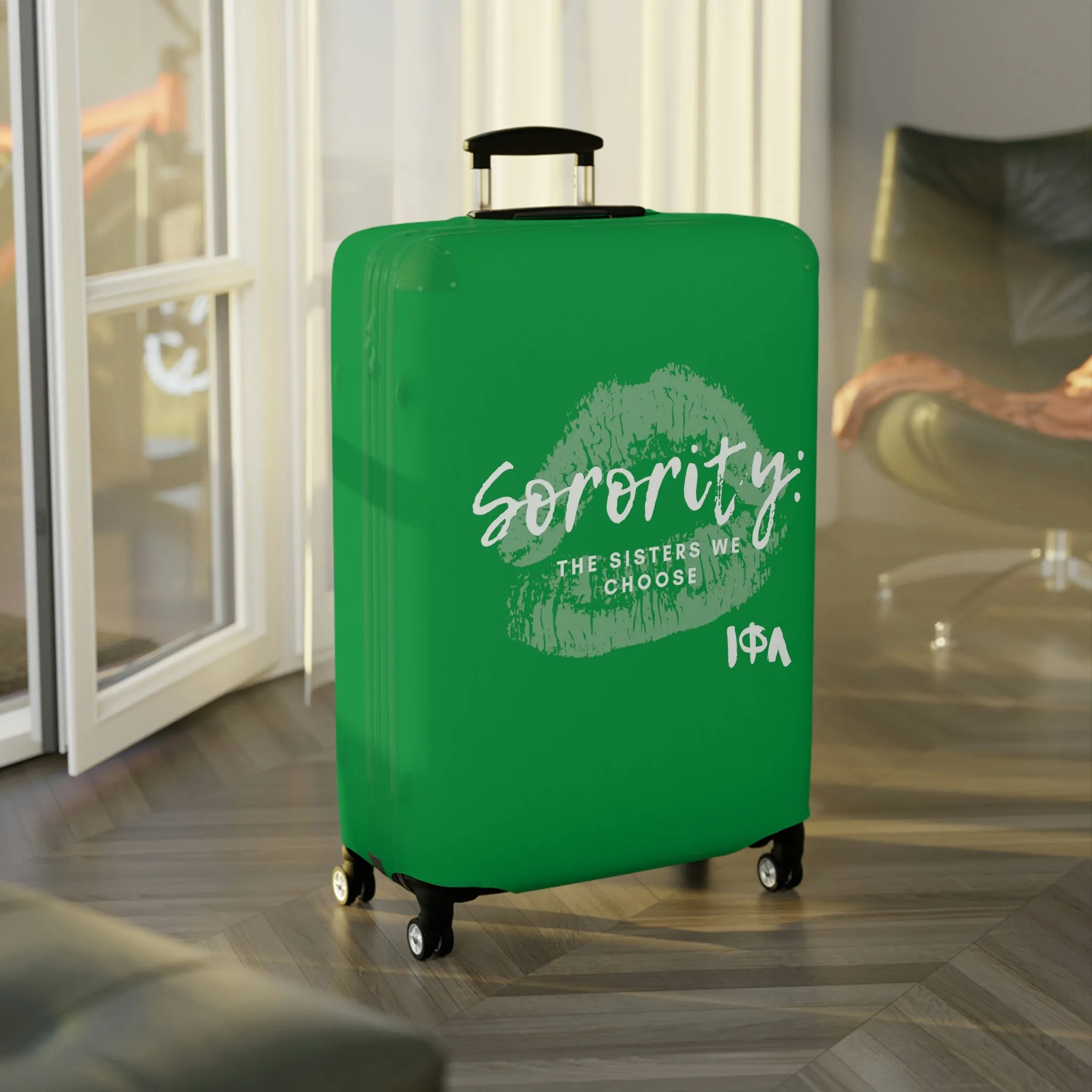 Sisters We Choose Luggage Cover Green