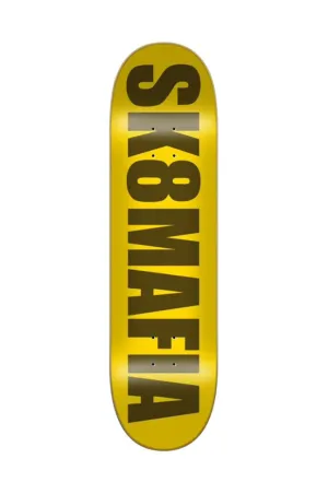 Sk8Mafia Acrylic Yellow 8.25" Skateboard Deck